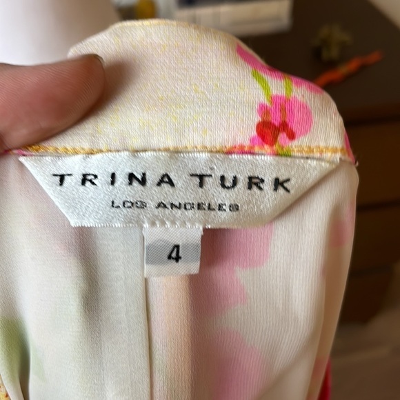 TRINA TURK Horseshoe neck A line dress 👗 FLORAL - Picture 5 of 5